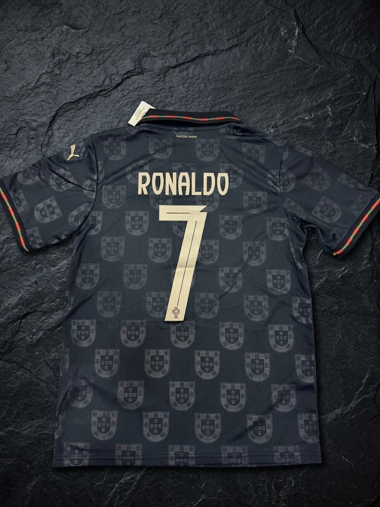 Portugal Pantera Negra Special Edition Jersey 2026 World Cup - Ronaldo #7 Player Version, Black