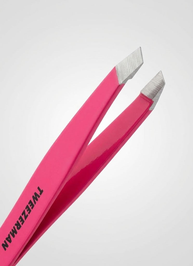 Tweezerman Slant Tweezer Pink - Precision Eyebrow & Hair Tweezers