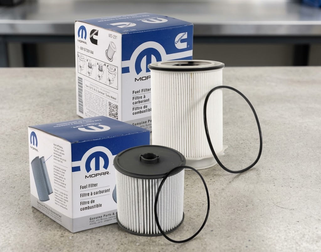 Mopar Fuel Filter Set 68157291AA & 68436631AA - Genuine OEM for Ram 6.7L Cummins Turbo Diesel (2020-2024)