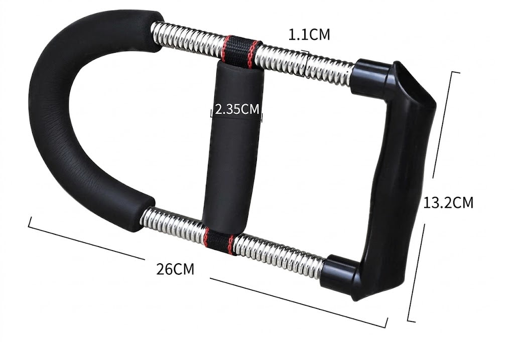Adjustable Hand Grip Strengthener, Wrist & Forearm Exerciser, Spring Power Trainer with Foam Grips, 26cm
