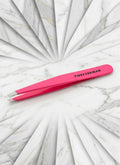 Tweezerman Slant Tweezer Pink - Precision Eyebrow & Hair Tweezers