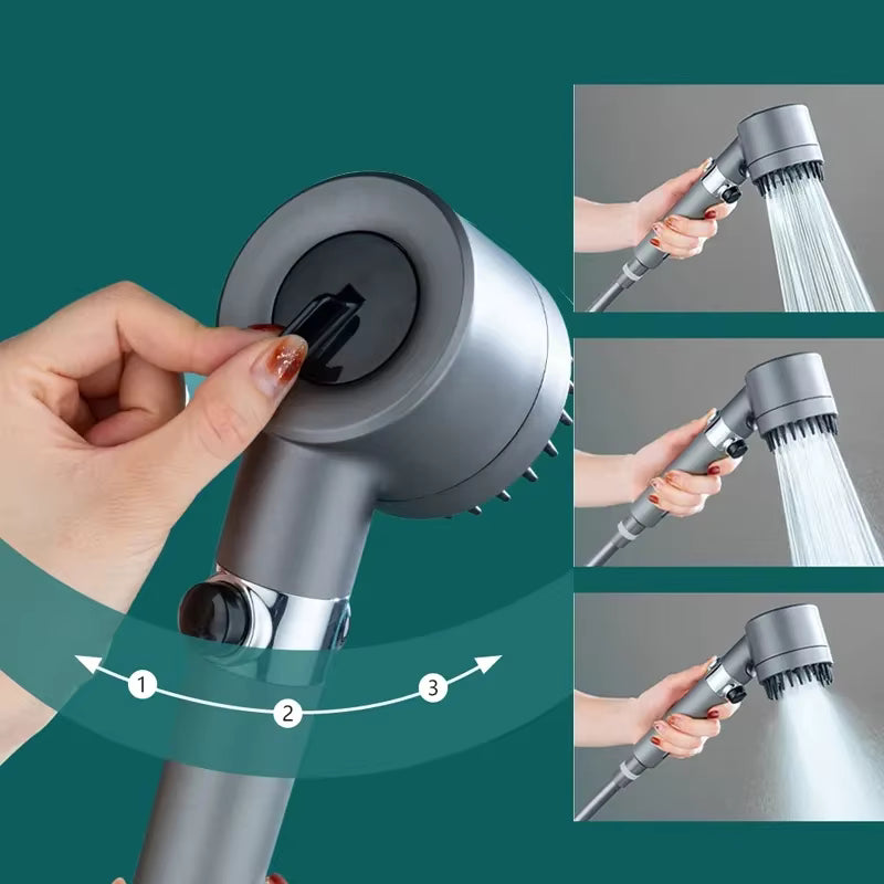 3 Handheld Modes Filter Shower Head
