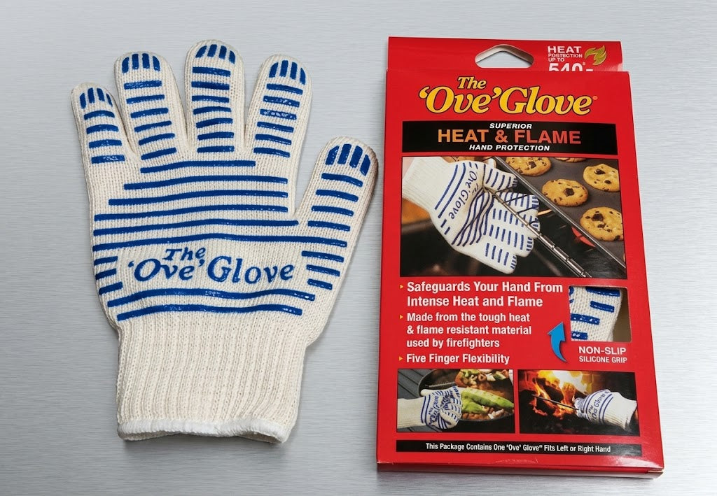 The 'Ove' Glove Heavy Duty Oven Glove Heat & Flame Resistant Non-Slip Silicone Grip - New