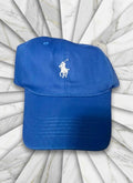 Polo Ralph Lauren Men's Baseball Cap Adjustable Chino Cotton Hat Blue with White Pony Logo - NWT