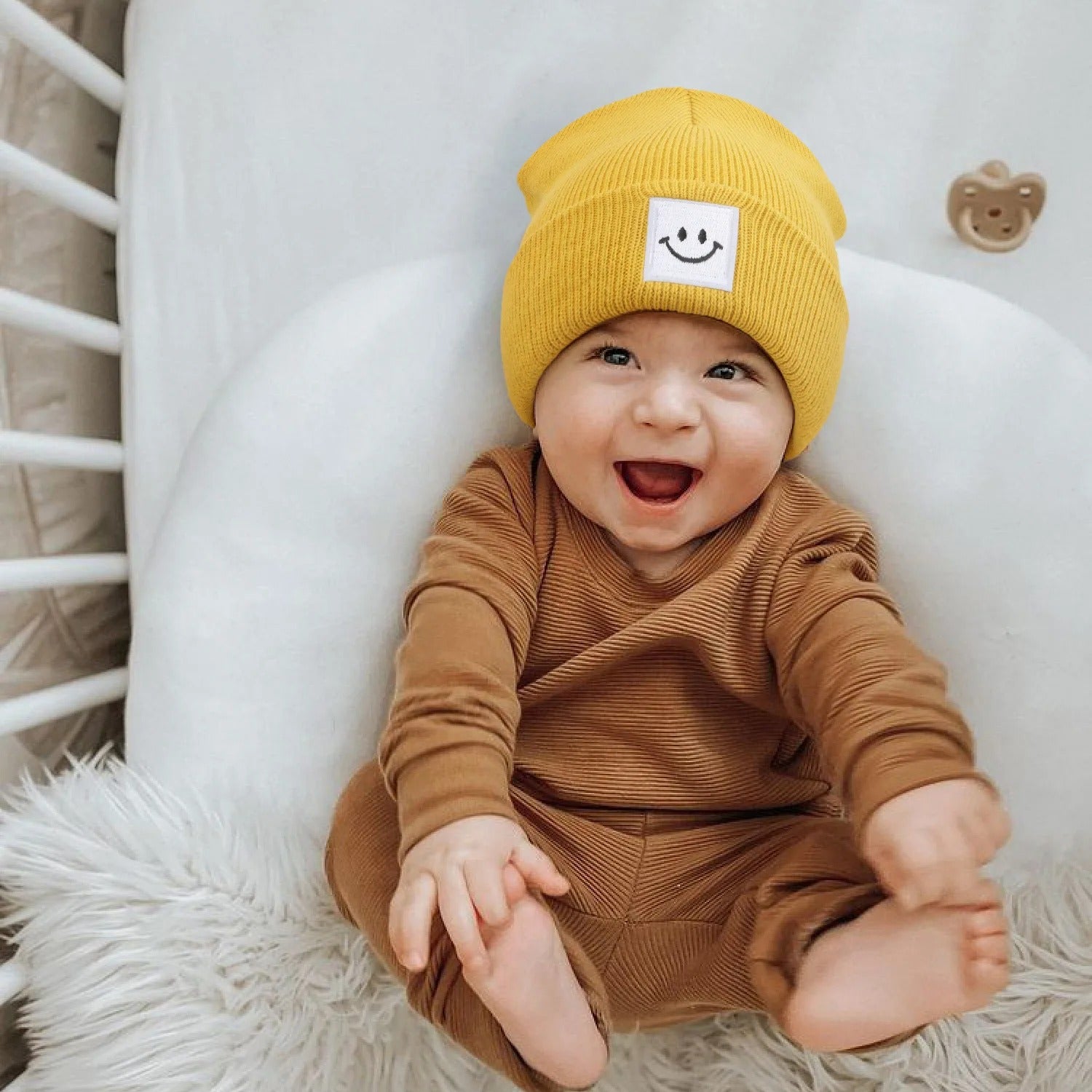 Kids Autumn Winter Hats for Newborn Crochet Beanie Toddler Boy