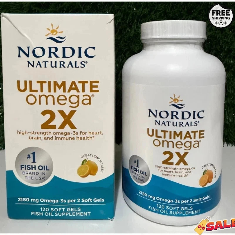 Nordic Naturals Ultimate Omega 2X, Lemon Flavor, 2150 mg Omega-3 - 120 Soft Gels