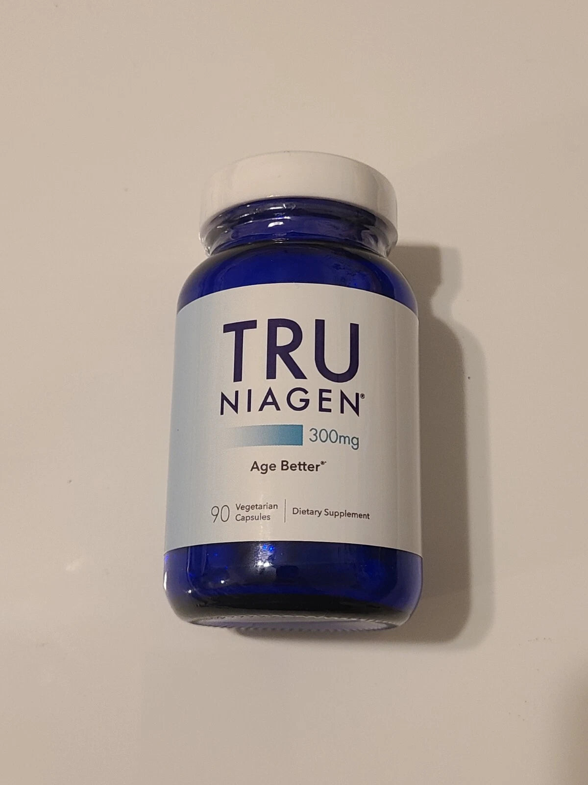 GLASS, GENUINE Tru Niagen Nicotinamide Riboside Chloride 300 mg 90 ct EXP 9/2027