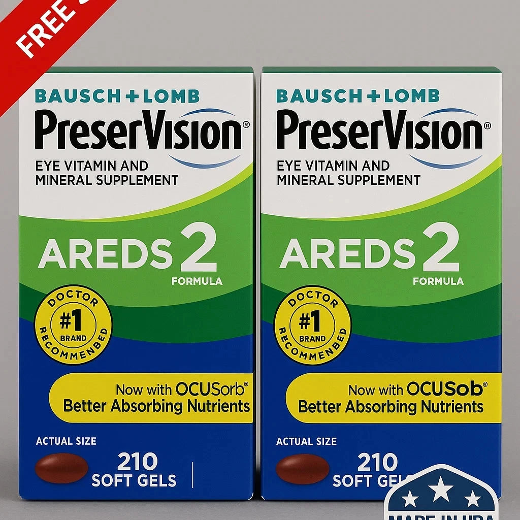 Pack of 2 | Preservision AREDS 2 / 210 Count Eye Vitamin Mini Soft gels - NEW!!