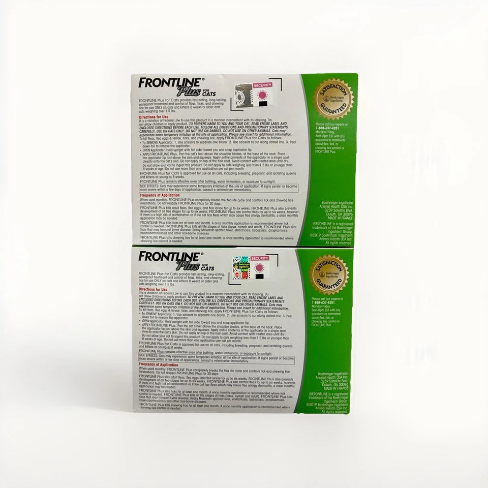 Frontline Plus Flea & Tick for cats and kittens - 6 Doses EPA. Approved!