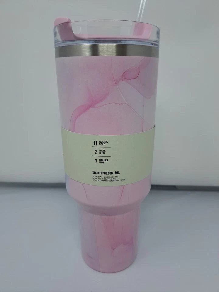 Stanley 40 oz Stainless Steel H2.0 Tumbler Target Exclusive - Pink Tulle