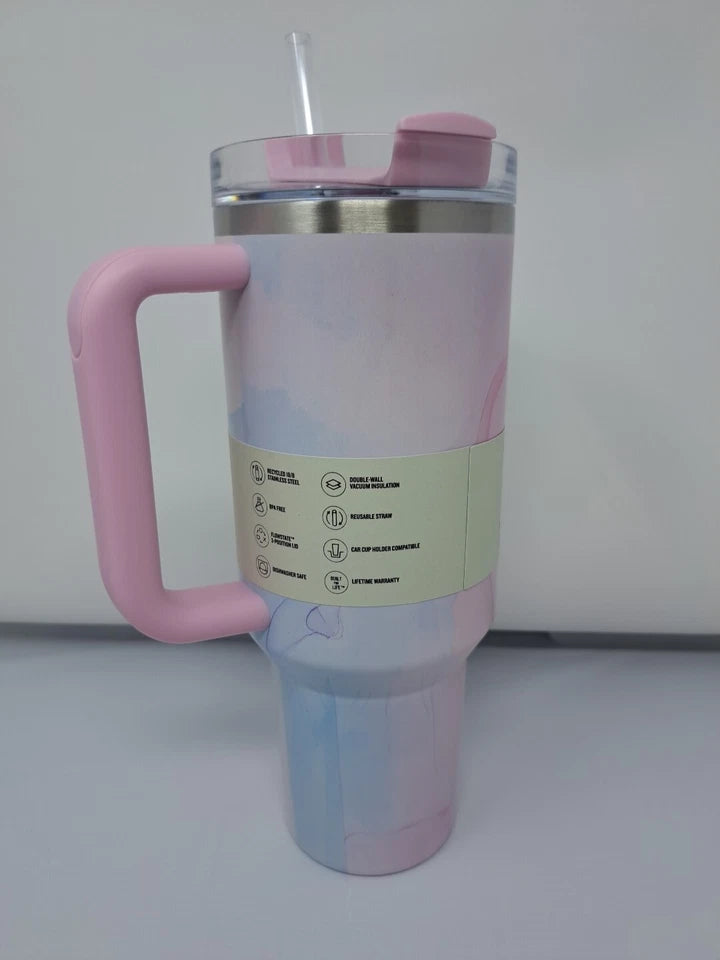 Stanley 40 oz Stainless Steel H2.0 Tumbler Target Exclusive - Pink Tulle