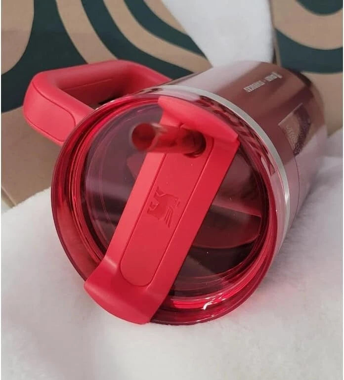 Stanley X Starbucks Limited Holiday Red Quencher 40oz Tumbler Flowstate H2.0
