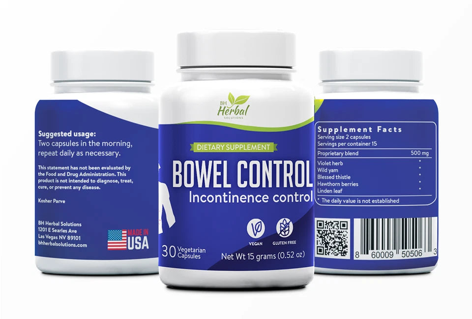 Bowel Incontinence Control - Control Leaky Bowel -Reduces frequency and rush