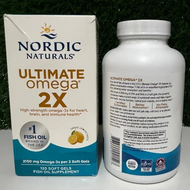 Nordic Naturals Ultimate Omega 2X, Lemon Flavor, 2150 mg Omega-3 - 120 Soft Gels