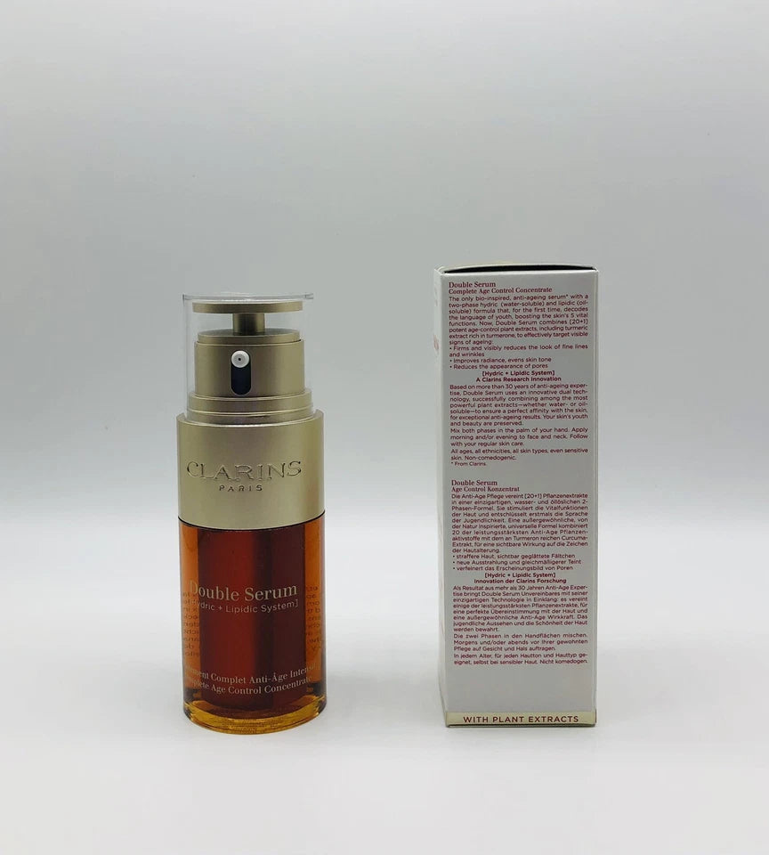 Clarins Double Serum Anti Age Complete Age Control Concentrate 1.6 oz NIB