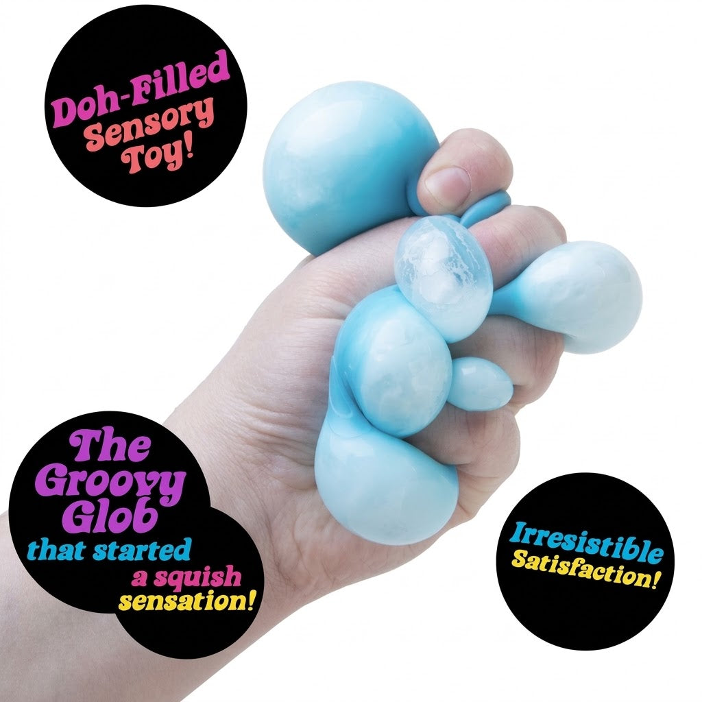 Schylling Nee Doh The Groovy Glob Squeeze Stress Ball | Colors Vary | Ages 3+