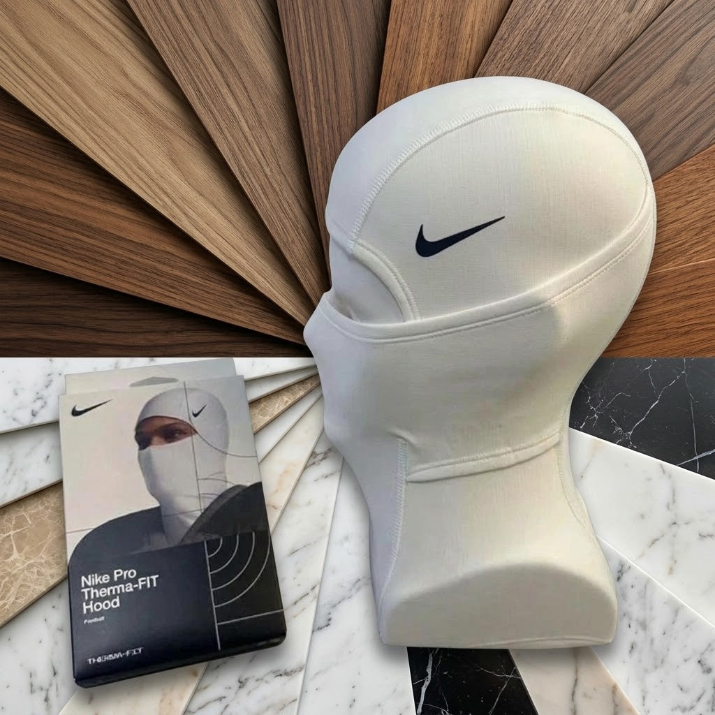 Nike Pro Therma-FIT Hyperwarm Hood Balaclava Ski Mask, White